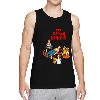 Vintage Cartoon Let's Summon Demons Graphic Tank