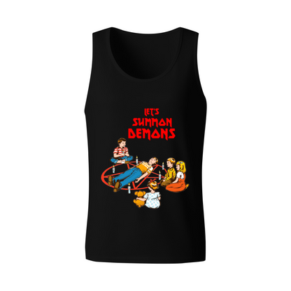 Vintage Cartoon Let's Summon Demons Graphic Tank