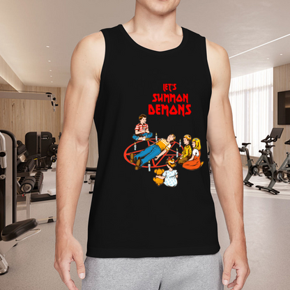 Vintage Cartoon Let's Summon Demons Graphic Tank