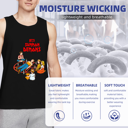 Vintage Cartoon Let's Summon Demons Graphic Tank