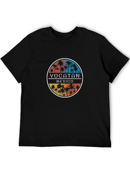 Yucatan Mexico Palm Tree Graphic T-Shirt