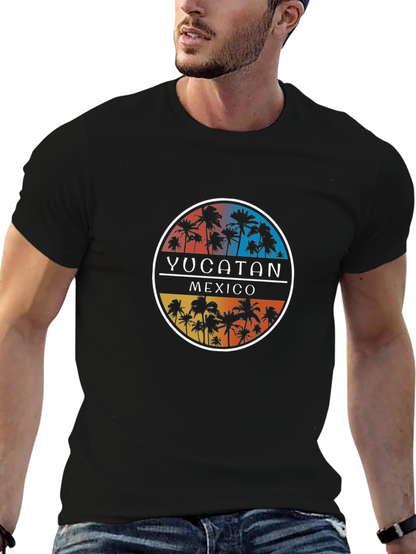Yucatan Mexico Palm Tree Graphic T-Shirt