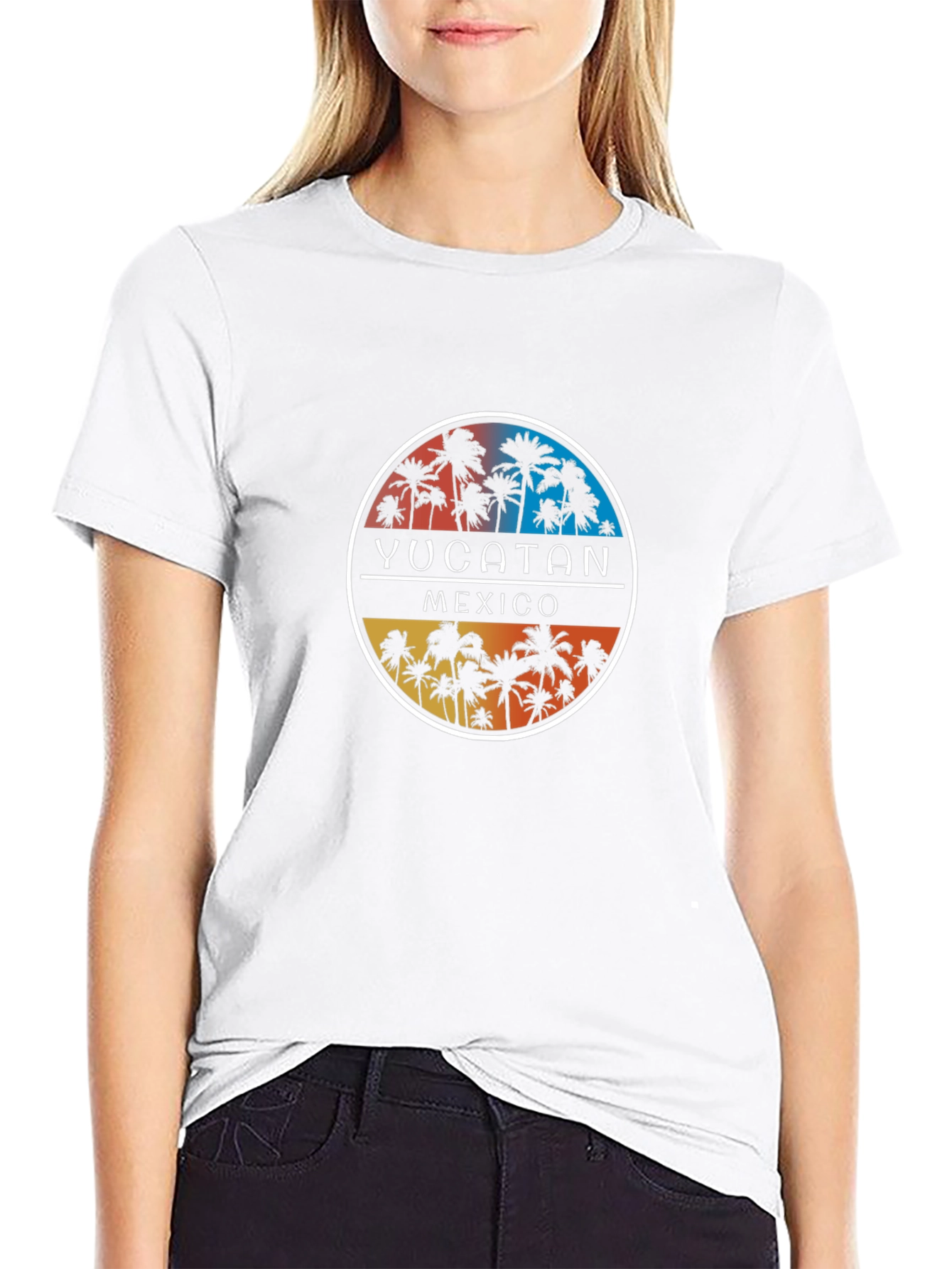 Yucatan Mexico Palm Tree Graphic T-Shirt