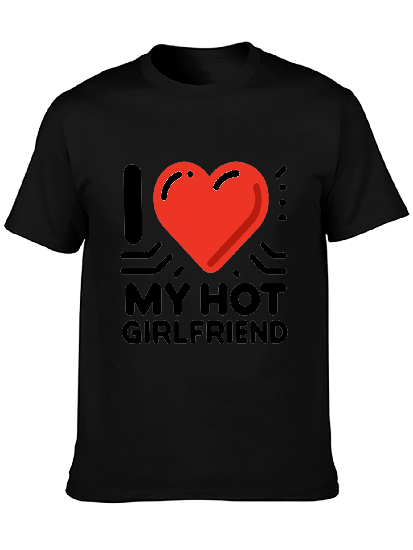 I Heart My Hot Girlfriend Graphic Tee - Black