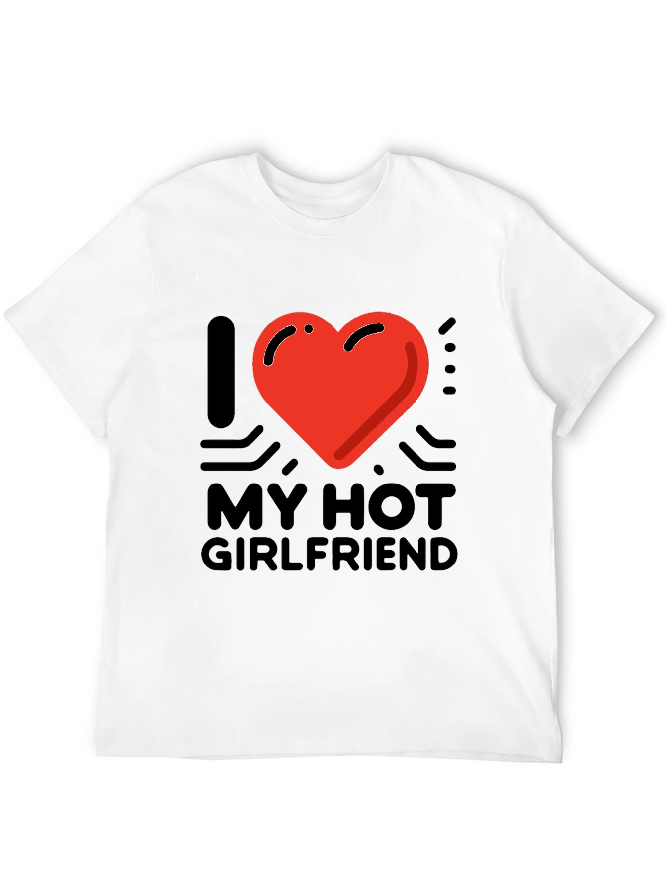 I Heart My Hot Girlfriend Graphic Tee - Black