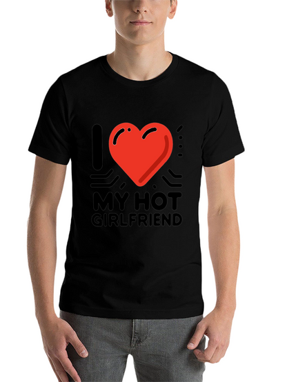 I Heart My Hot Girlfriend Graphic Tee - Black