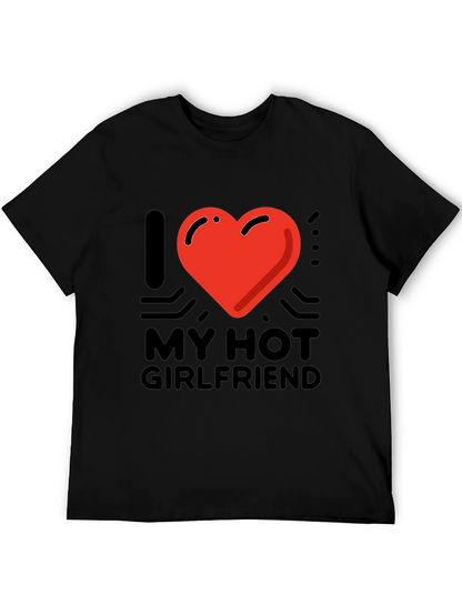 I Heart My Hot Girlfriend Graphic Tee - Black