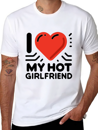 I Heart My Hot Girlfriend Graphic Tee - Black