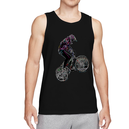 Neon Graffiti BMX Stunt Rider Men Tank