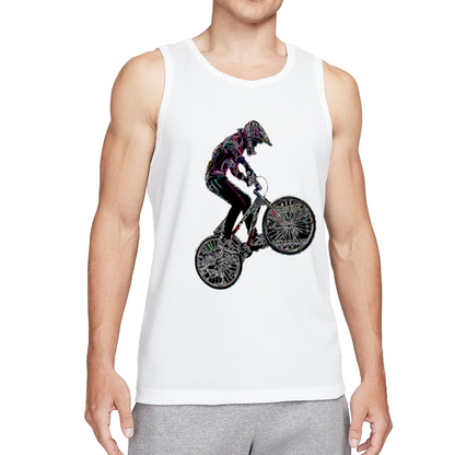 Neon Graffiti BMX Stunt Rider Men Tank