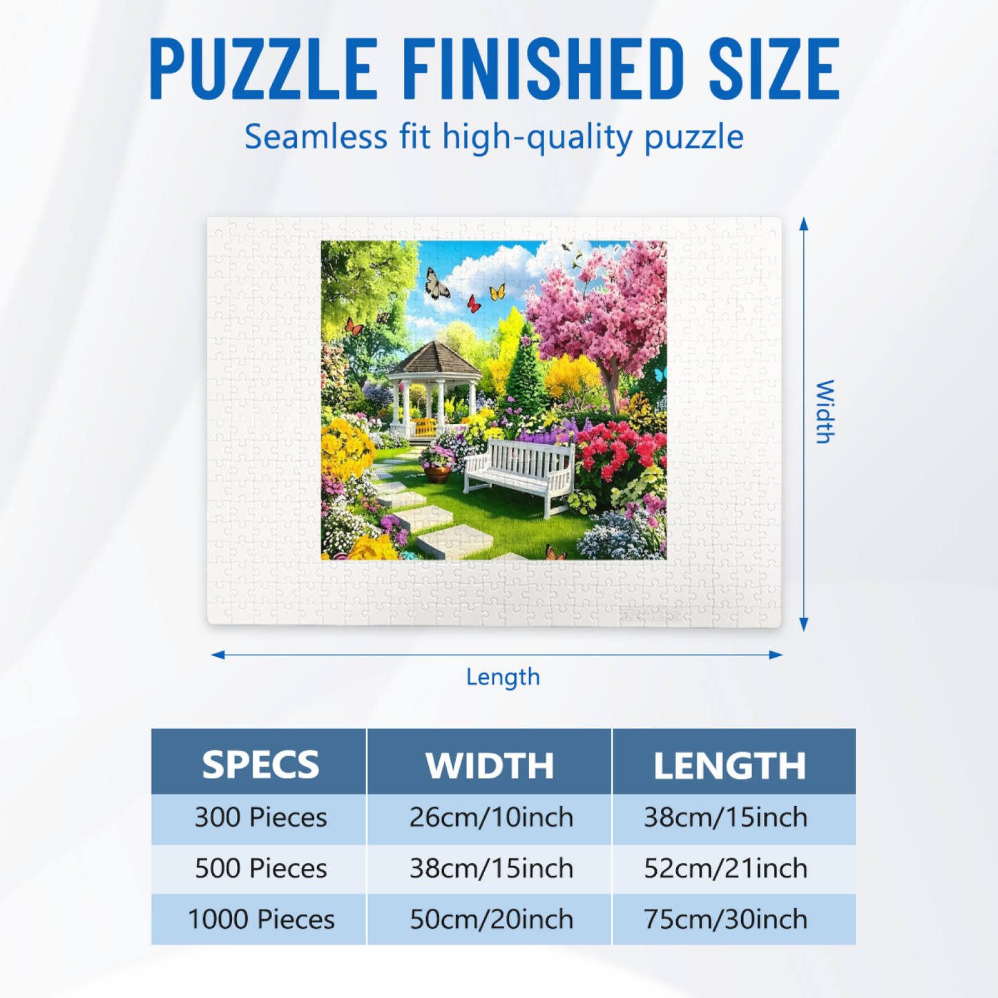 Vibrant Spring Gazebo Colorful Butterfly Bloom Garden Jigsaw Puzzle
