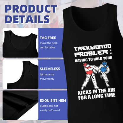 Funny Taekwondo Long Air Kick Martial Arts Tank Top