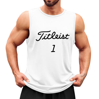 Classic Titleist Golf Number 1 Simple Minimalist Men Tank