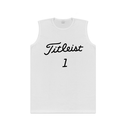 Classic Titleist Golf Number 1 Simple Minimalist Men Tank
