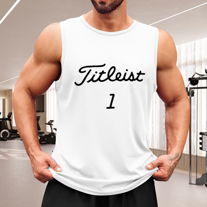 Classic Titleist Golf Number 1 Simple Minimalist Men Tank