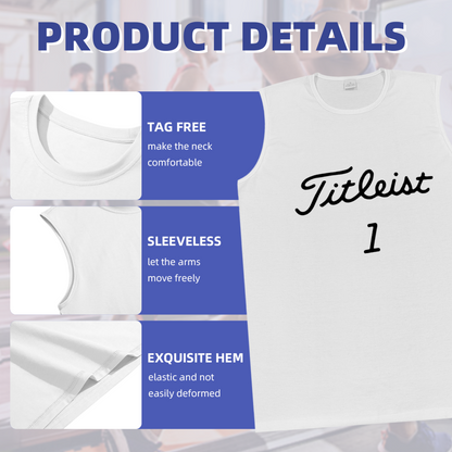 Classic Titleist Golf Number 1 Simple Minimalist Men Tank