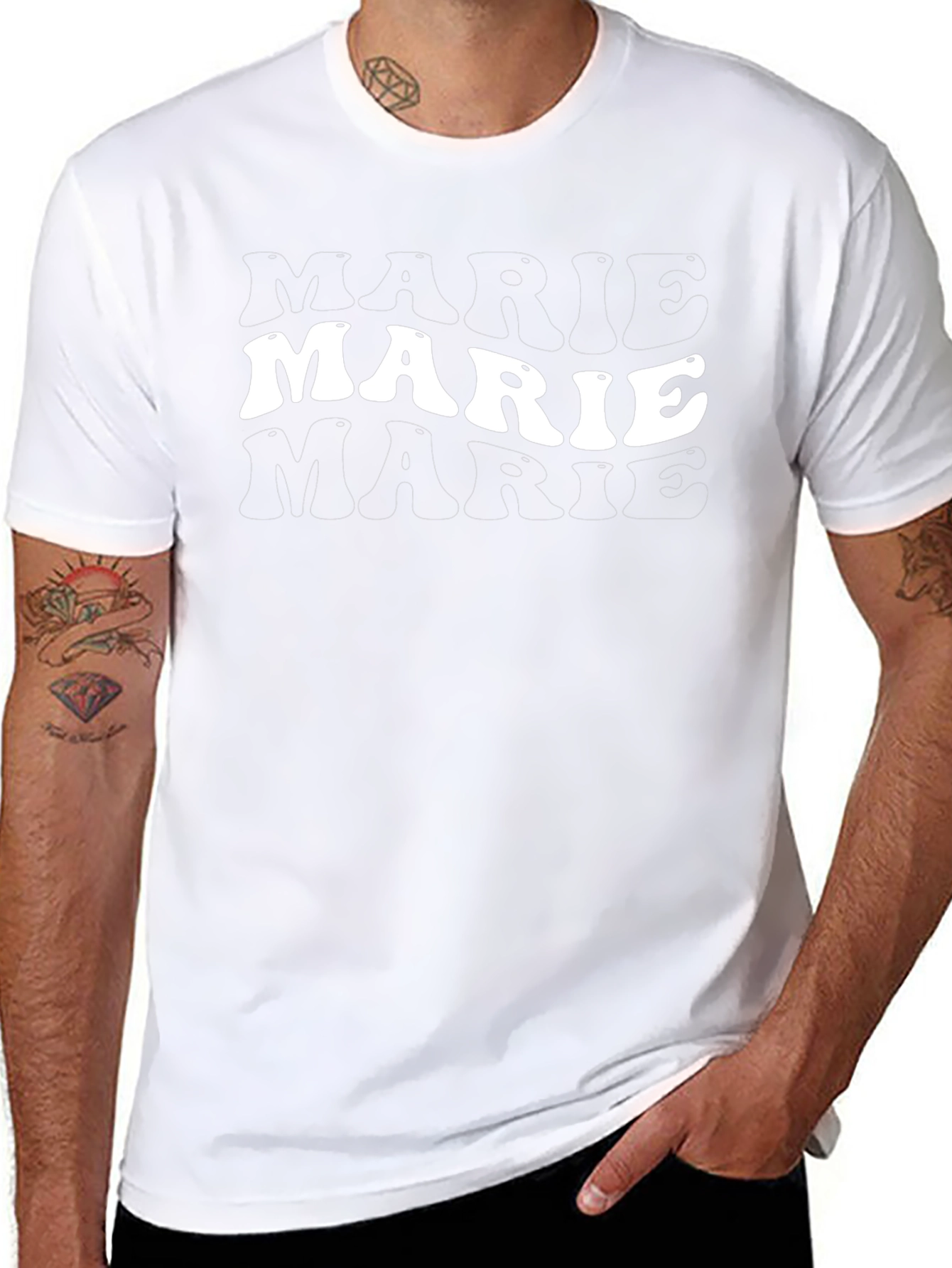 Marie Text Black T-Shirt
