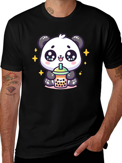 Cute Panda Boba Tea Graphic Tee