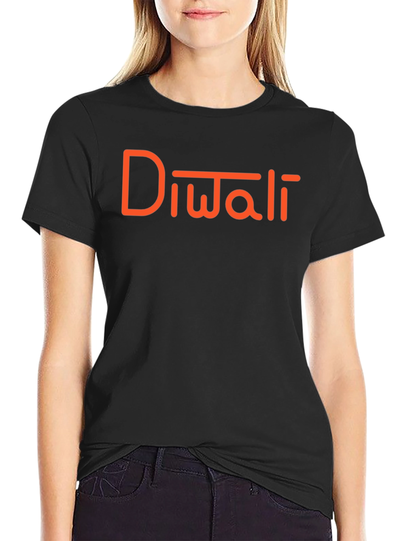 Diwali Graphic Tee - Black Cotton Holiday Shirt