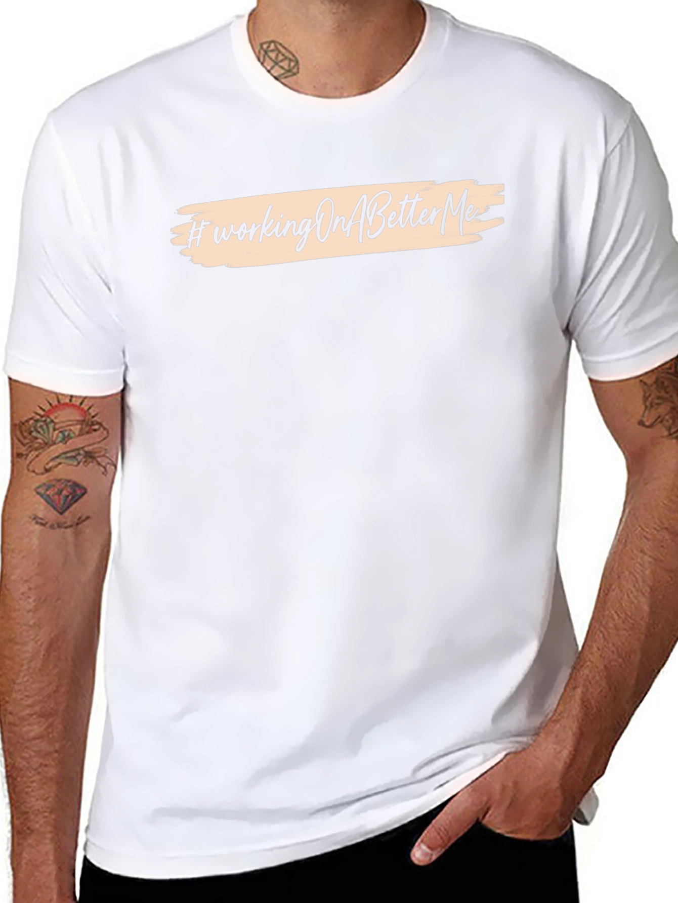 #WorkingOnABetterMe Black Graphic Tee