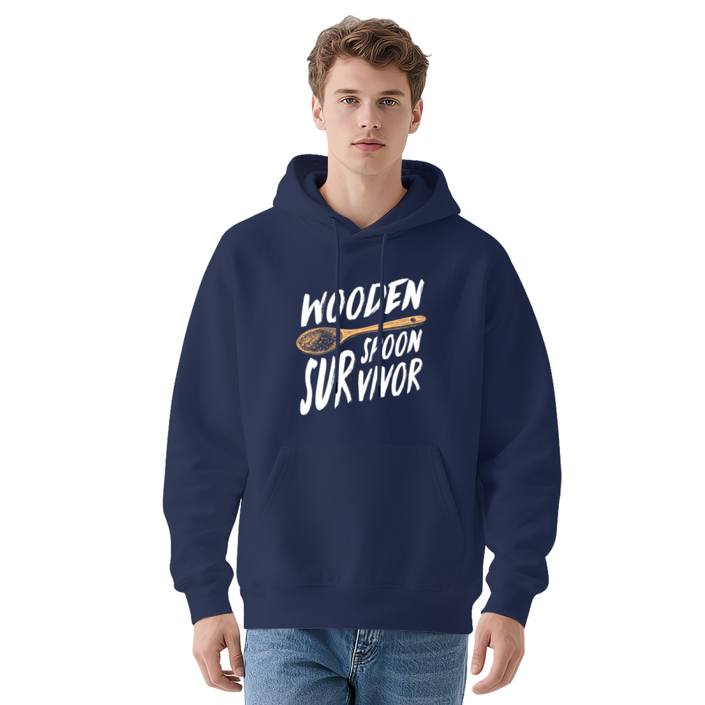 Wooden Spoon Survivor Red Hoodie, Unisex Funny Comfort Pullover