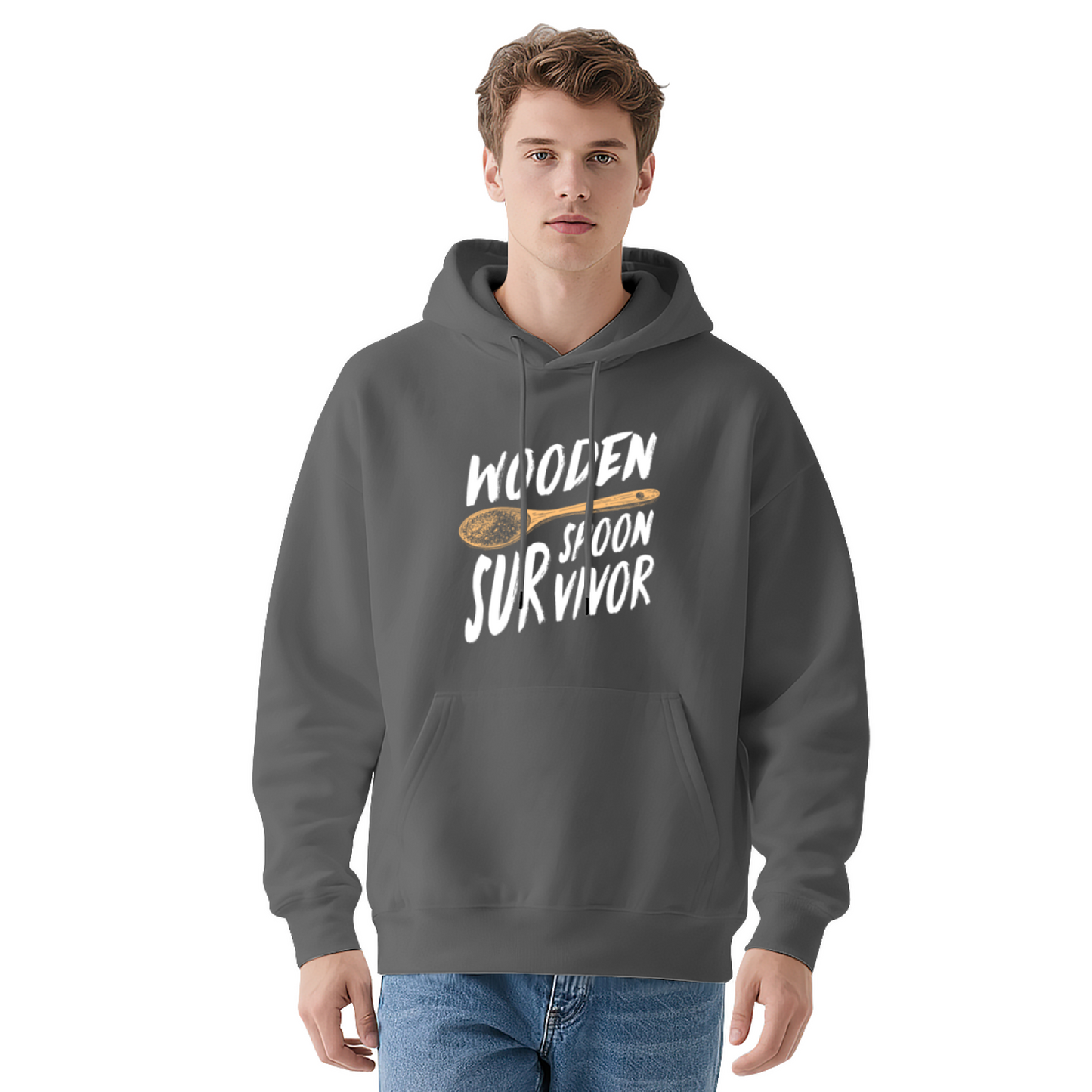Wooden Spoon Survivor Red Hoodie, Unisex Funny Comfort Pullover