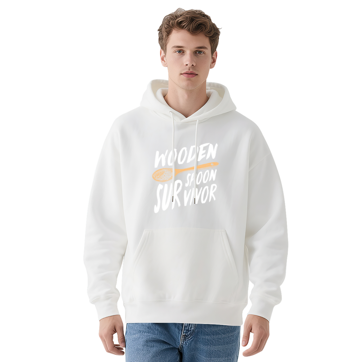 Wooden Spoon Survivor Red Hoodie, Unisex Funny Comfort Pullover