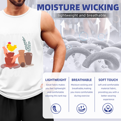 Funny Chicken Pottery Artist Cute Cartoon Graphic Sleeveless Tee