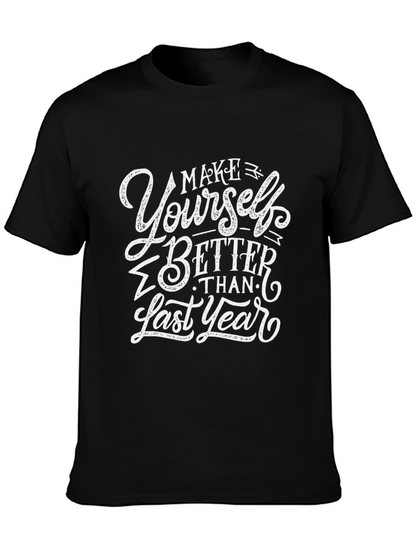 Motivational Black T-Shirt - Make Yourself Better