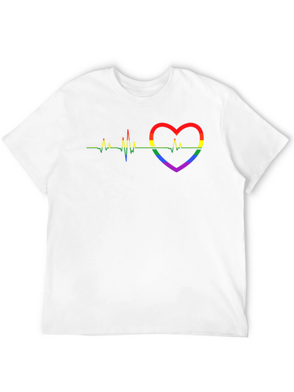 LGBT Heartbeat Pride Graphic Tee - Black