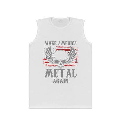 Make America Metal Again Skull Wing USA Flag Tank
