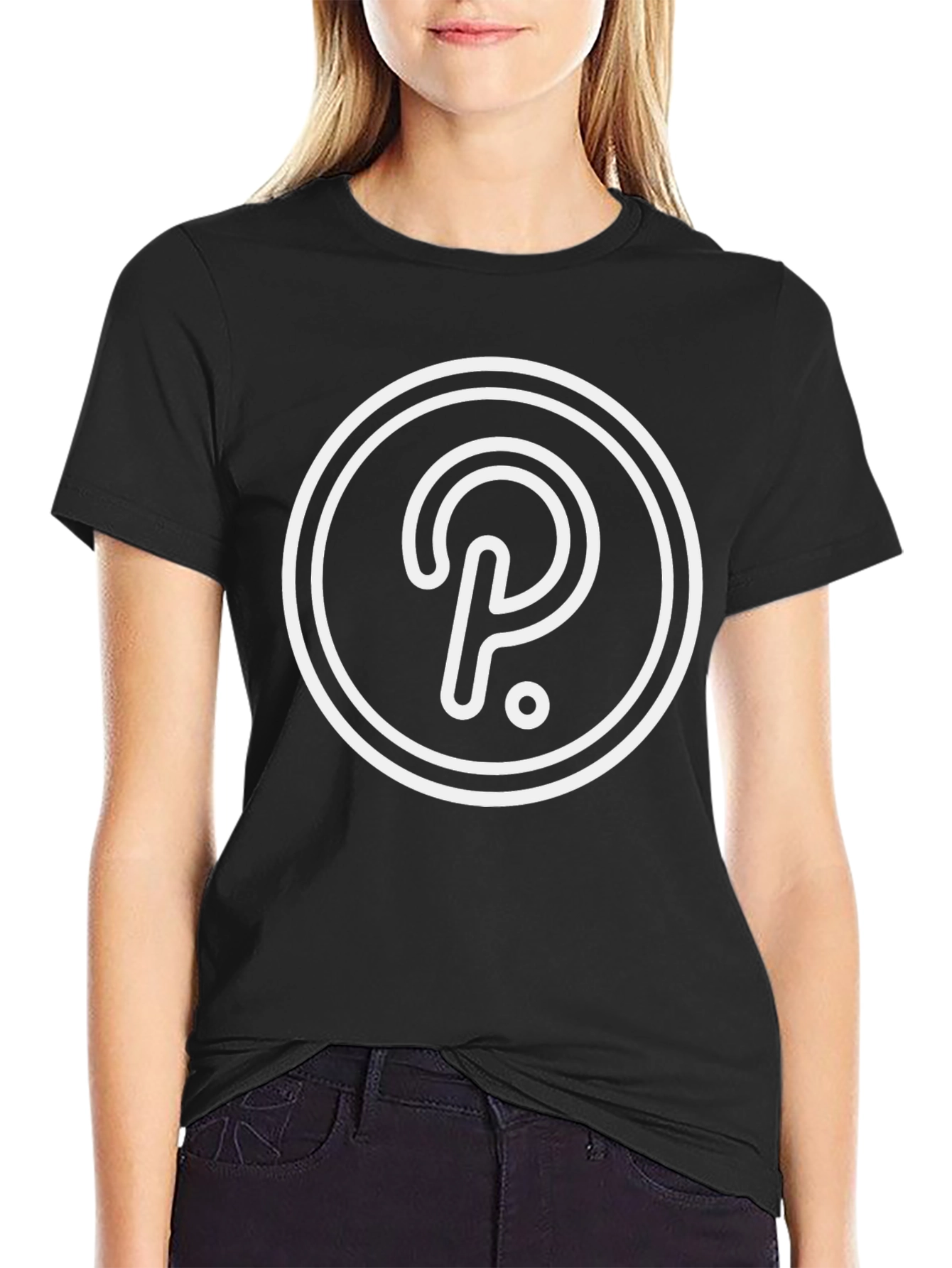 Polkadot Crypto T-Shirt - Black Minimalist Design