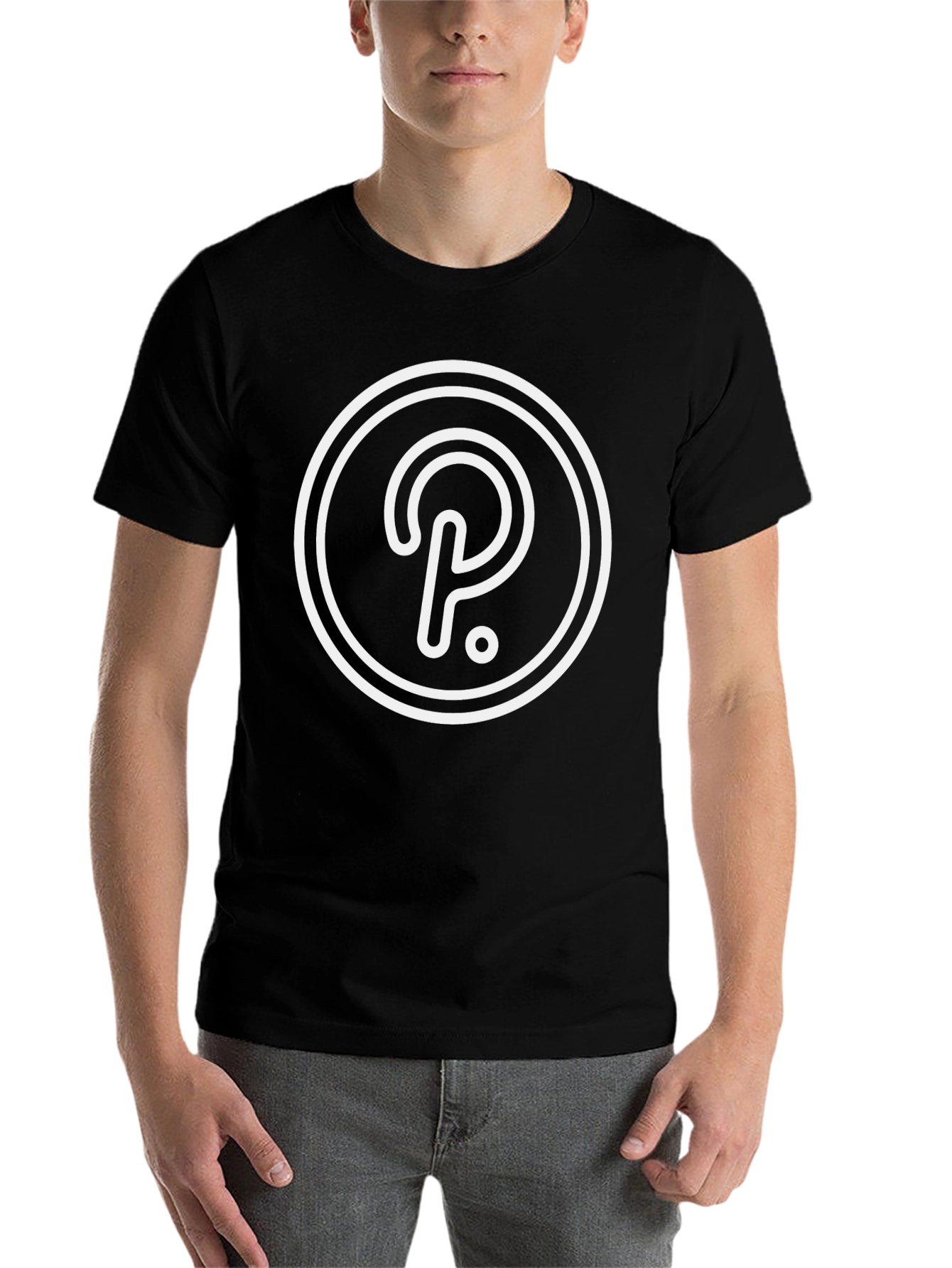 Polkadot Crypto T-Shirt - Black Minimalist Design