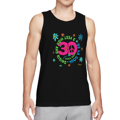 3 Feet High And Rising Retro Hippie Peace Flower Power Tank Top
