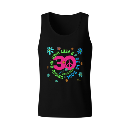 3 Feet High And Rising Retro Hippie Peace Flower Power Tank Top