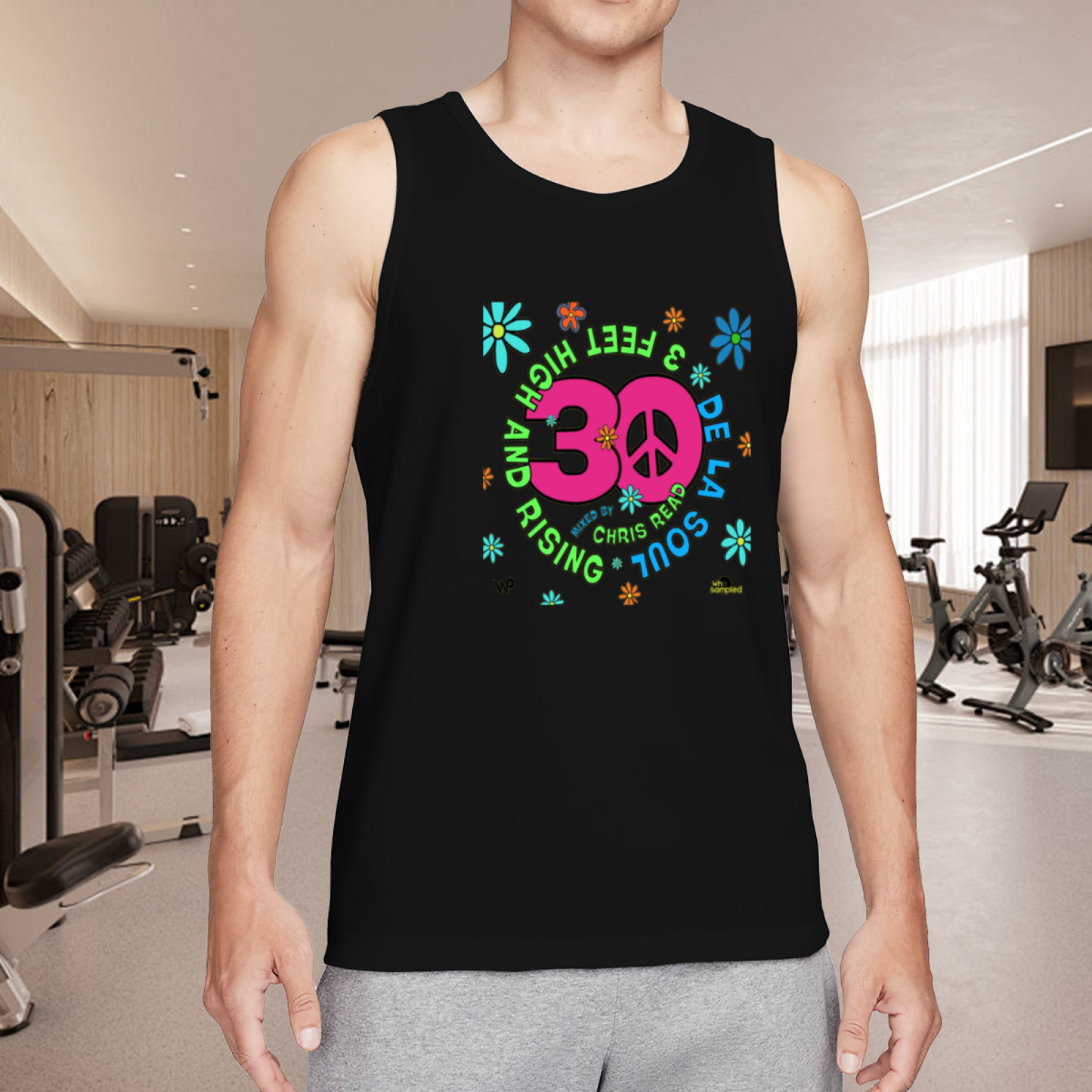 3 Feet High And Rising Retro Hippie Peace Flower Power Tank Top