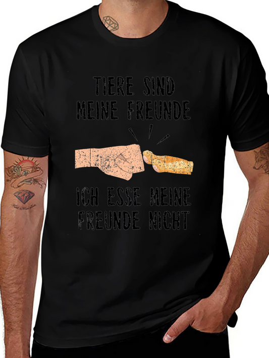 Vegan Humor T-Shirt - Tiere Sind Meine Freunde
