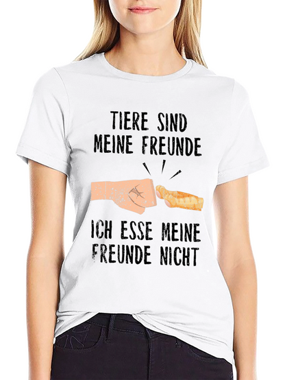 Vegan Humor T-Shirt - Tiere Sind Meine Freunde