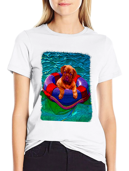 Puppy in Lifebuoy Graphic Tee