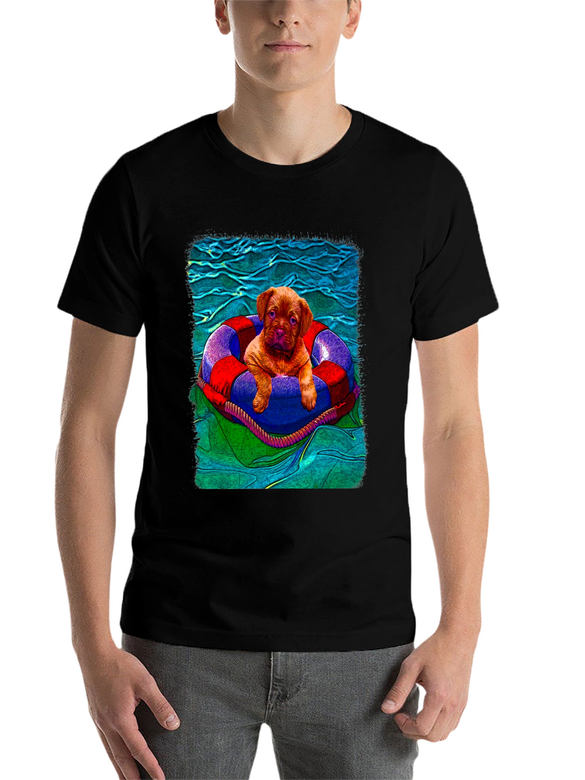 Puppy in Lifebuoy Graphic Tee