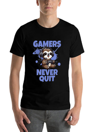 Gamer Sloth T-Shirt - Never Quit Tee