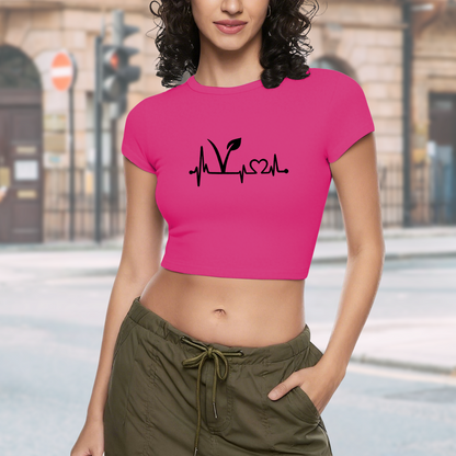 Brooklyn Vintage Stamp Retro White Cropped Baby Tee