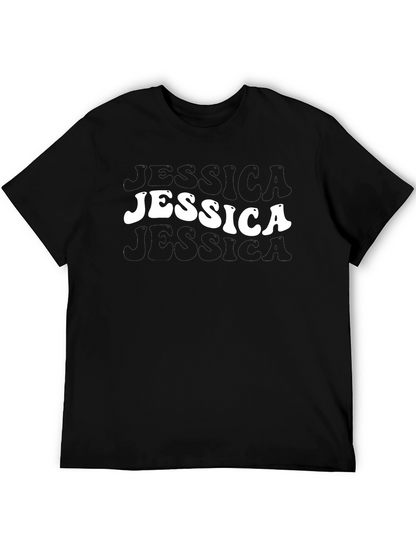Retro Jessica Graphic Tee - Cool Black T-Shirt