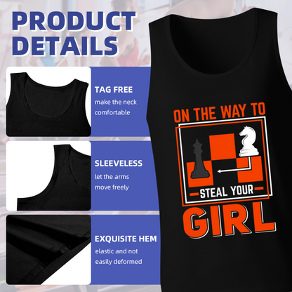 Chess Knight Steal Your Girl Funny Gamer Tank Top