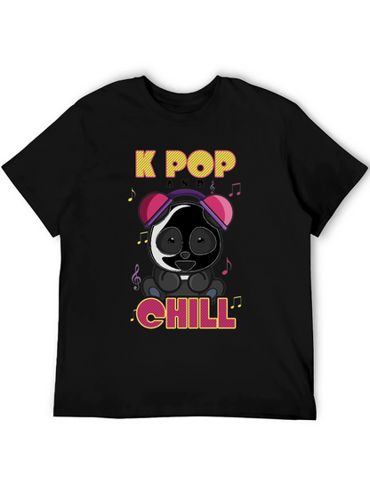 K-Pop Panda Chill Graphic T-Shirt