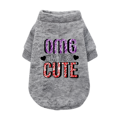 OMG I¡¯m Too Cute Zebra Print White Pet Fashion Sweater
