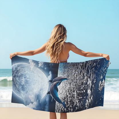 Playful Tropical Fruits Mixed Print Beach Towel, Ultra Soft Touch & Fast Absorbing, Multi Size Options, Comfortable Vibrant Summer Essential Towel for Beach Swimming