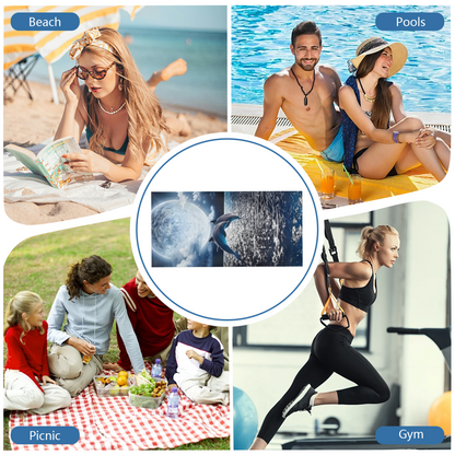 Playful Tropical Fruits Mixed Print Beach Towel, Ultra Soft Touch & Fast Absorbing, Multi Size Options, Comfortable Vibrant Summer Essential Towel for Beach Swimming