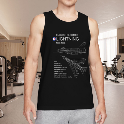 English Electric Lightning Jet Blueprint Tank Top