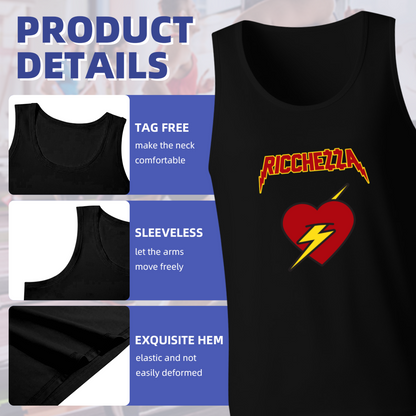 Ricchezza Lightning Heart Rock Style Tank Top